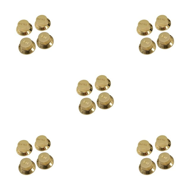 heritaly Electric Guitar Control Knobs Replacement Parts Volume Knob Enjoyable String Tone Button Music Adults Children Gold 2T2V 5Set