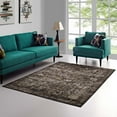 thumbnail image 2 of Industrial Country Cottage Farm Beach House Living Lounge Room Area Rug Runner Floor Carpet, Fabric, Multi Black, 2 of 7