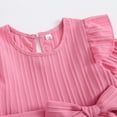thumbnail image 4 of vigerkar Toddler Girls Dress Kids Ruffles Sleeveless Casual Dresses Little Girls Summer Beach Sundress 2-10Y (Pink, 7-8 Years), 4 of 7