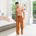 thumbnail image 2 of HPINK-T Halloween Bat Web Orange Mens Pajama Pants Lounge Men's Pajama Bottoms Soft Sleep Pants With Pockets, 2 of 9