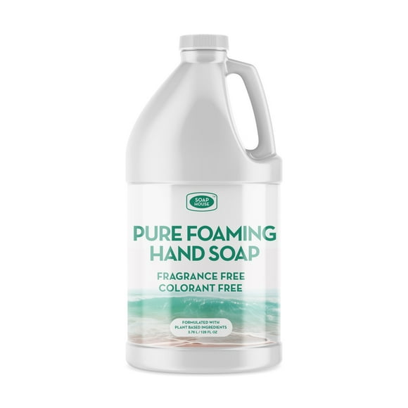 Soap House Recharge de Savon Moussant Naturel pour les Mains / Non Parfumé / Sans Colorant / Doux pour les Mains / 1 Gallon (3,78 L)