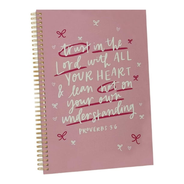 Spiral Notebook Planner Notebook Agenda Gift 5.83x8.27 pulgadas, calendario de bloc de notas, portátil para la escuela de oficinas, negocios en el Rosa