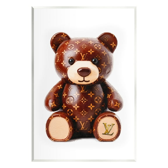 Stupell Industries Fashion Patterned Bear Beauty & Fashion Painting Unframed Art Print Wall Art, 10 x 15