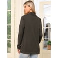 thumbnail image 3 of DARING DIVA Open Front Long Sleeve Lightweight Knit Cardigans XS Dark Brown, 3 of 6