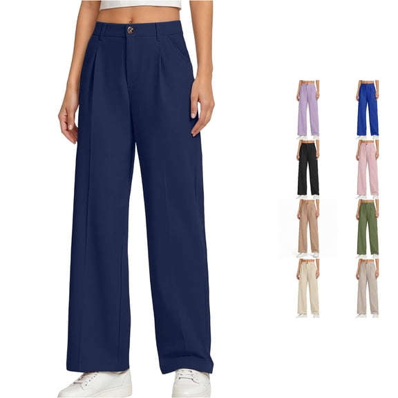 Vividxx Pants For Girls Dress Pants Wide Leg Pants With Pockets For Girls Preppy Clothes Fashion 6-7 Years