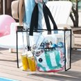 thumbnail image 4 of Travel Handbag, Light Transparent Convenient Stylish Handle Swimming Bag With Handles For Towels , Umbrellas, Wallets, 4 of 8