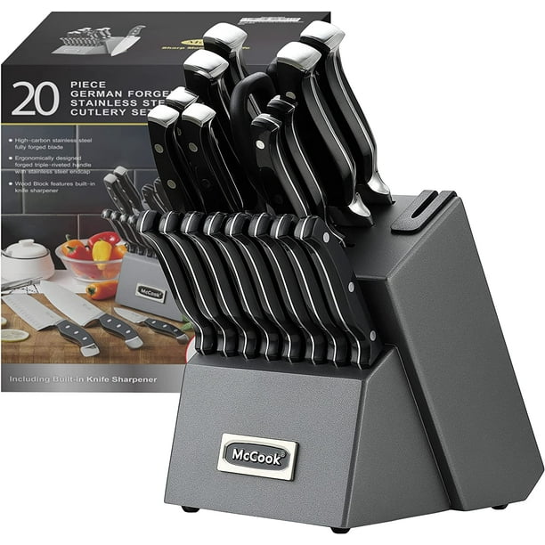 Knife Sets,McCook MC65G 20 Piece German Stainless Steel Kitchen
