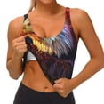 thumbnail image 3 of Fuzoiu Geometric American Bald Eagle Print Women's Sports Vest,U-Back Sports Tank,Gym Vests,Athletic Sleeveless Shirts,Exercise Undershirts,Yoga, Gym, and Dance Wear-XX-Large, 3 of 8