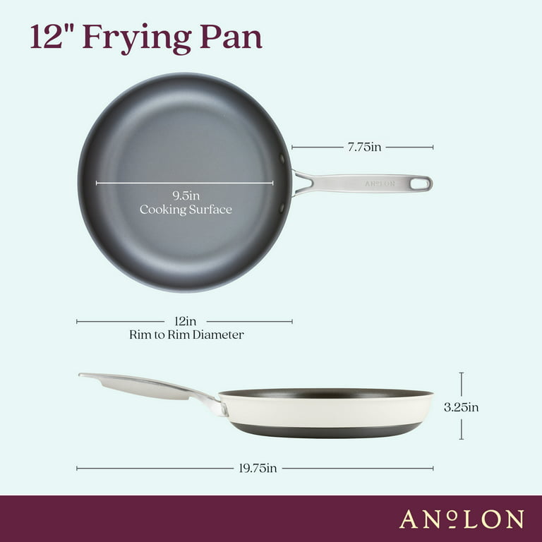 Anolon Achieve Hard Anodized Nonstick Frying Pan, 10-Inch, Cream