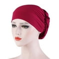 thumbnail image 1 of Women Small Solid Color Soft Knotted Night Sleep Beanie Bonnet Chemo Hat Cover, 1 of 10