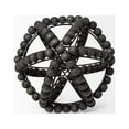 thumbnail image 2 of 9" Black Wooden Bead and Metal Orb Sculpture, 2 of 6