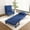 Blue 063, variant on 46 Wide Folding Sofa Bed 5-in-1 Convertible Chair for Two with Pillow - 5-Position Adjustable Backrest, Space-Saving Sleeper for Living Room, Bedroom & Office, Blue Corduroy
