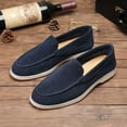 thumbnail image 2 of Men's Suede Loafers Slip-On Casual Shoes Soft Flat Sole Comfortable Driving Office Shoe, 2 of 8