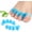 Blue, variant on Promifun Gel Toe Separators Toe Alignment Silicone Toe Spacers Bunions Overlapping Toes Straightening Big Toe Corrector,4 Pairs,Blue