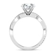 thumbnail image 3 of Eterna Jewel1.8 Ct Round Cut Lab Created Diamond Ring - Twisted Shank Engagement Ring for Women - 14K White Gold Plated Ring - Party Wear Solitaire Diamond Ring - Designer Lab Created Diamond Rings, 3 of 3