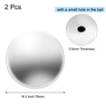thumbnail image 2 of Uxcell 2 Pcs Gazing Ball 3 Inch 76mm Polished Hollow Ball, Stainless Steel Gazing Globe Mirror Ball, Bright White, 2 of 4