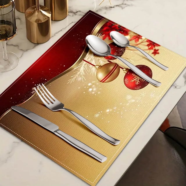 onlyliua Ofertas Flash Del Día Solo Online Mantel Individual Navideño, Mantel Individual para Mesa, Decoración Navideña para El Hogar y La Sala de Estar