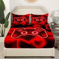 thumbnail image 3 of Erosebridal Teenager Gamepads Sheet Set Twin,Video Game Bedding Sets Twin Size,Geometric Theme Twin Sheet Sets,Microfiber Gamer Bedroom Decorative,3pcs, 3 of 7