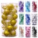 thumbnail image 1 of Kearding 24 piezas de bolas colgantes de Navidad, adornos colgantes decorativos pequeños, patio de vacaciones, sala de estar, dormitorio, Kits de decoración para fiestas Oro, 1 of 6