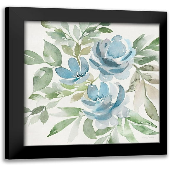 Brockmon, Kristen 12x12 Black Modern Framed Museum Art Print Titled - Soft Blue Paradise Picks I
