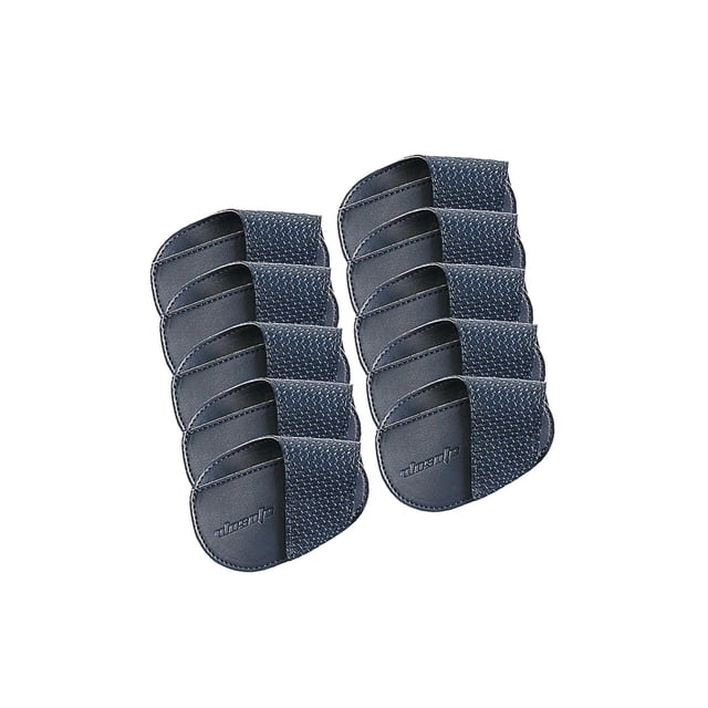 Golf Head Covers PU Portable Iron Headcover Practical Protector for Athlete Travel Golf Training Deep Blue Small