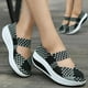 thumbnail image 2 of XIHAHA-zapatos transpirables con agujeros para mujer, Boca de pescado de fondo suave tejido a la moda, zapatos informales con correa elástica, Sandalias cómodas, 2 of 5