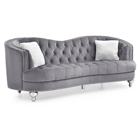 Glory Furniture Jewel Sofa in Gray Color