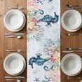 thumbnail image 6 of Coastal Seahorse Table Runner - 72 Inch Long, Kitchen Dining Table Runner Dresser Scarves, Marine Coral Turtle Jellyfish Oceans Farmhouse Decor for Coffee Tables Wedding Party Banquet, 6 of 8