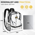 thumbnail image 3 of Lee Clear Backpack for Women Men 16 Inch Laptop - Thick PVC Tear Resistant & Anti-Yellow , Quick Access Front Pocket , Lightweight Travel Daypack (Classic Black), 3 of 9