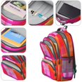thumbnail image 4 of Pink and Red Checkered Pattern Backpack for School, Cute School Bag with Adjustable Shoulder Straps and Padded Back, 16.9"x12.6"x5.9", 4 of 5