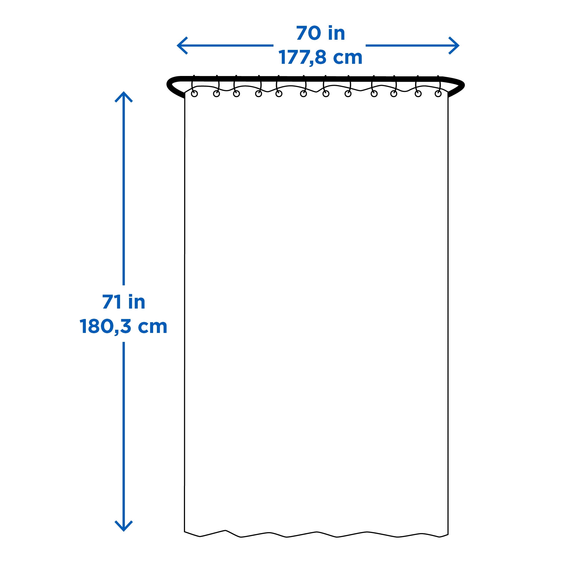 Doublure de rideau de douche en tissu de Mainstays couleurs variées