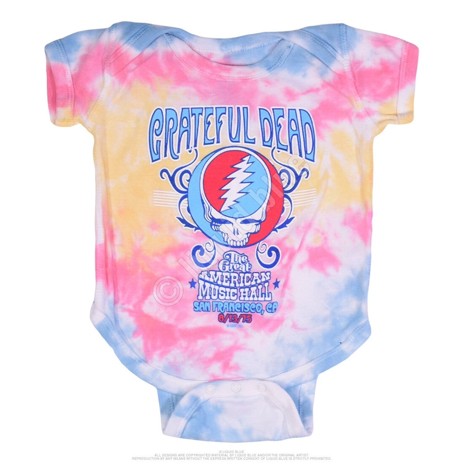 Grateful Dead Kids Music Hall Tie Dye Onesie