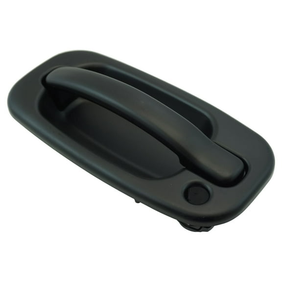 TRQ Door Handle Outside Exterior Front Black Driver Side Left LH for Chevy GMC DHA48583