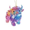 thumbnail image 2 of SUNSIOM Animal Hanging Ornament Dog Cat Cattle Keychain Car Rear View Mirror Charms Backpack Pendant Valentine's Day Birthday Present, 2 of 9