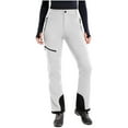 thumbnail image 3 of Aboser Women's Softshell Snow Pants Insulated Windroof Ski Pants with Zipper Pockets Sports Outdoor Snowboard Trousers Warm Fleece Lined Snowpants White S, 3 of 9