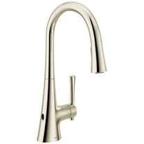 Moen 9126EWNL Kurv Touchless 1-Handle Pull-Down Sprayer Kitchen Faucet in Polished Nickel