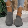 thumbnail image 2 of Womens Gray Mesh Slip On Sneakers - Breathable & Lightweight Comfortable Walking Shoes for Everyday Casual,Size 38, 2 of 9