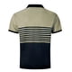 thumbnail image 3 of Ceisia Men's Color-Blocked Striped Zip-Up Short Sleeve Polo Shirt Casual Summer Top Khaki L Gifts, 3 of 8