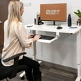 thumbnail image 3 of Stand Up Desk Store Compact Clamp On Adjustable Under The Desk Keyboard Tray, White, 3 of 8