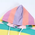thumbnail image 4 of ZXLBBD GGirls Rainbow Striped Hoodie Long Sleeve Pullover Sweatshirt with Front Pocket for Kids Youth Durable Cozy Casual Dailywear, 4 of 7
