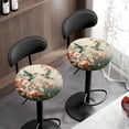 thumbnail image 3 of ZIATUBLE Hummingbird Flower Stool Covers Cushion Universal Bar Stool Chair Slipcovers 2 Pcs Easy to Install Stool Seat Replacement Cover Size S Soft Stool Cushion Covers Circle, 3 of 6