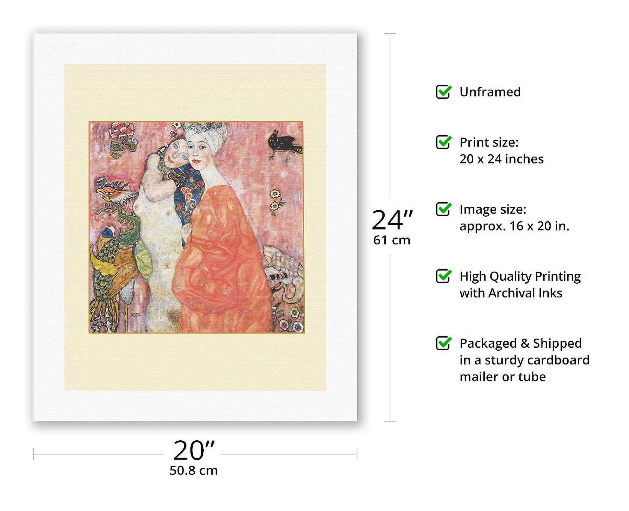 The Two Women Friends - From an Original Color Painting by Gustav