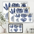 thumbnail image 4 of Designart 'Blue Watercolour Tropical Leaves I' Farmhouse Framed Canvas Wall Art Print, 4 of 5