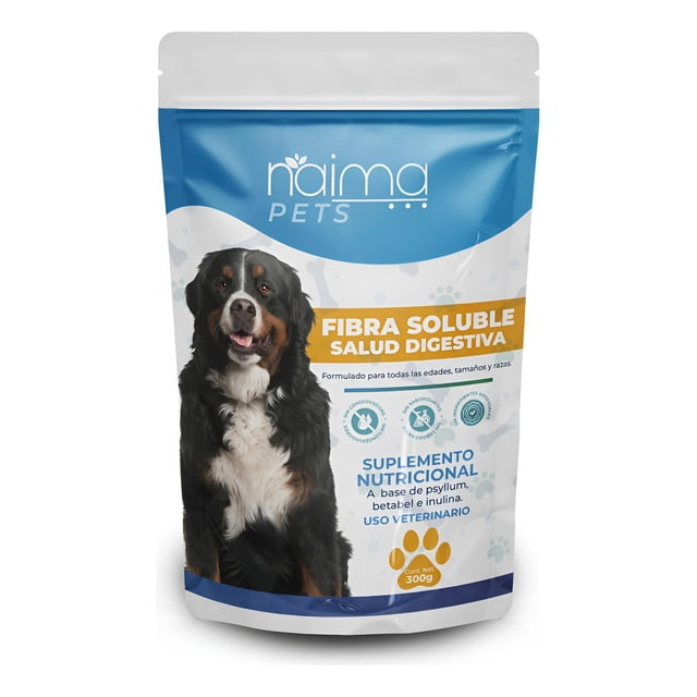 NAIMA Fibra Soluble para Perros, 300 g | Apoyo Digestivo y Tránsito Intestinal | Complemento 100% Natural | Para Perros de Todas las Edades y Tamaños | Sin aditivos ni Conservantes
