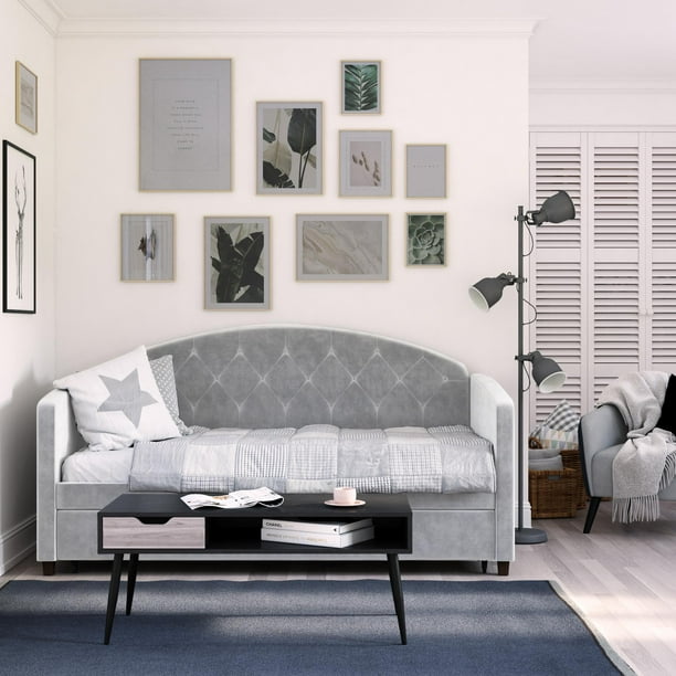 Queer Eye Aspen Upholstered Daybed With Trundle Multiple Options Available Walmart Com Walmart Com