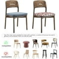 thumbnail image 4 of Square Seat Covers For Dining Room Chairs Set Of 6, Ukrainian Embroidery Style Rose Chair Covers With Elastic Ties, Stretch Removable Washable Chair Seat Protector Cushion Slipcovers For Kitchen Hotel, 4 of 6