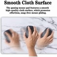 thumbnail image 2 of Gaming Mousepad White Gray, Large Mousepad Office Desk Mats, Gaming Mouse Mat Non-Slip Rubber Base Waterproof with Stitched Edges, 35.4 X 15.7 inch for Work/Game/Office/Home Marble Texture, 2 of 7