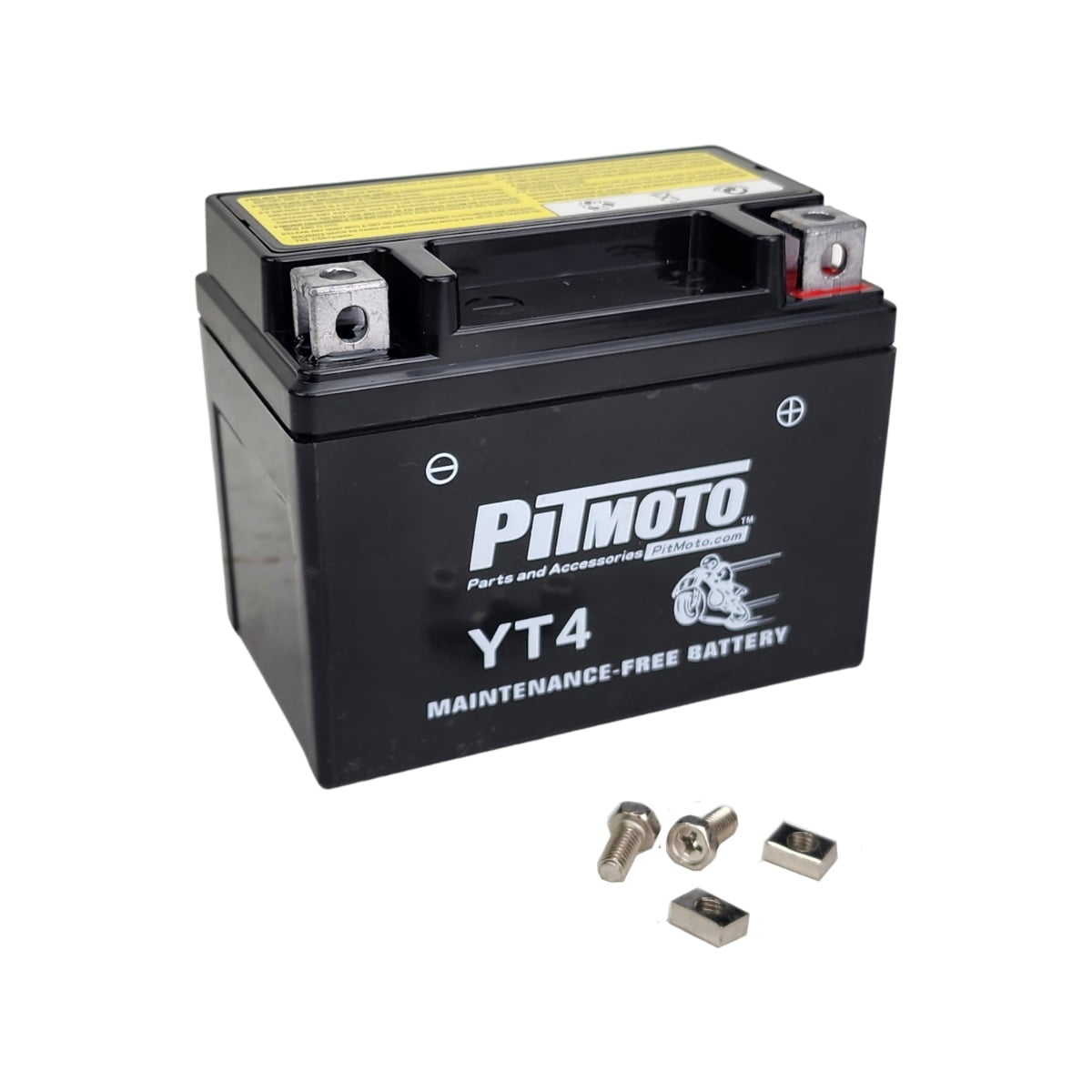 Pitmoto Sealed AGM 12 Volt Vehicle Battery Group Size YTX4L-BS