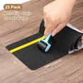 thumbnail image 2 of Uxcell 24x6 Inch Black Non-Slip Stair Treads Tape, 25 Pack Self Adhesive Anti-Slip Indoor Stair Strips with 12mm Glow-in-The-Dark Strip for Wooden Steps, 2 of 6
