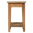 thumbnail image 3 of Modern Solid Wood Rope End Table In Brown Color With Drawer Square Storage Compartment, 3 of 5